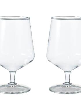 HARIO耐热玻璃啤酒红酒矮脚杯