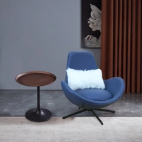 Полукожаный диван-кресло + подставка для ног + журнальный столик