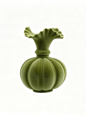 创意植绒南瓜艺术植绒花瓶摆件客厅插花装饰品高级感轻奢家居软装