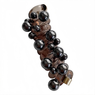 珍珠电话线发绳高马尾时尚气质高级感泡泡编发扎马尾神器头饰发饰