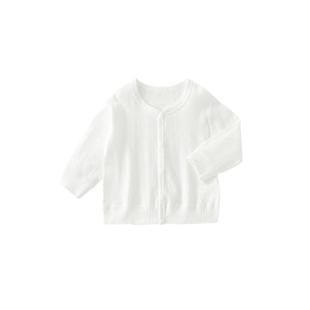 宝宝春夏款长袖外套婴幼儿纯色百搭竖条开衫男童女童外出上衣夏装