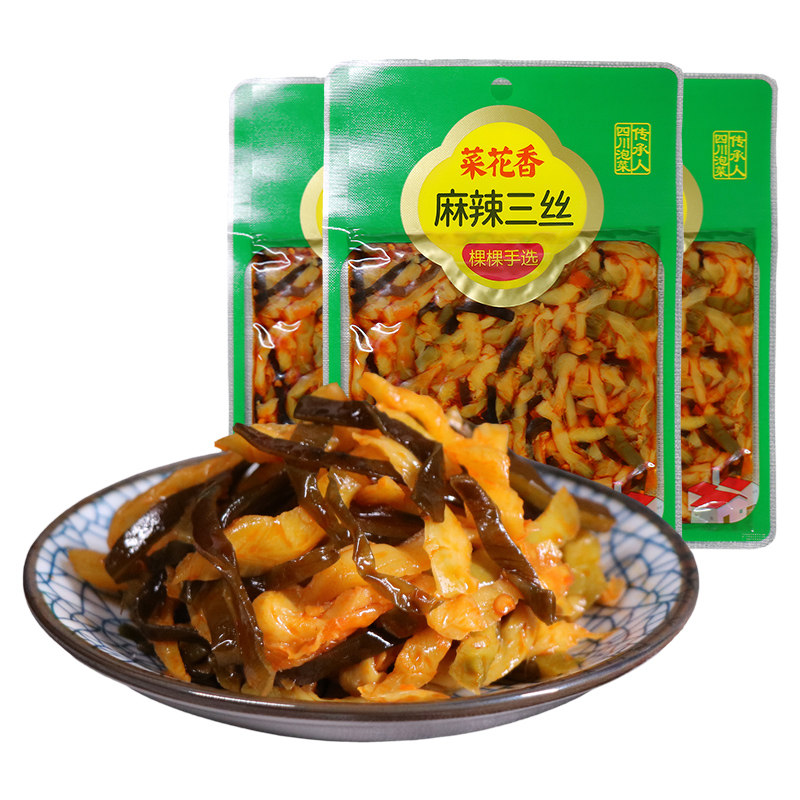 菜花香麻辣三丝眉山泡菜小咸菜