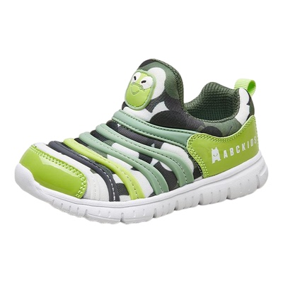 Abckids童鞋男童运动鞋儿童毛毛虫鞋子2025春秋软底女宝宝学步鞋