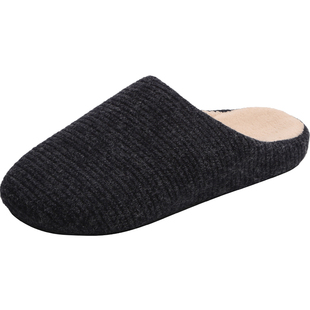 宝人包头秋冬保暖日系居家室内情侣棉拖鞋纯色防滑底新款简约棉鞋