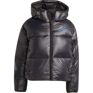 adidas阿迪达斯羽绒服女25新款暖芯运动连帽保暖鸭绒面包服JL6907