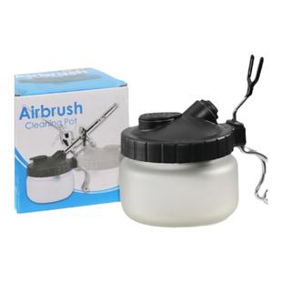 SAGUD美甲喷枪便携洗笔器喷笔清洗壶废液收集器玻璃颜料带笔架