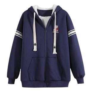 中学生外套女春秋休闲上衣新款少女春装青少年女孩棒球服拉链开衫