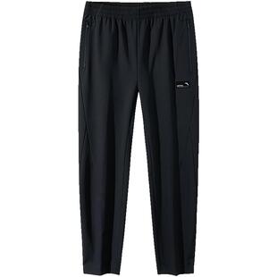 安踏舒乐型动裤锥形运动长裤新款加绒男裤子软壳裤直筒宽松休闲裤