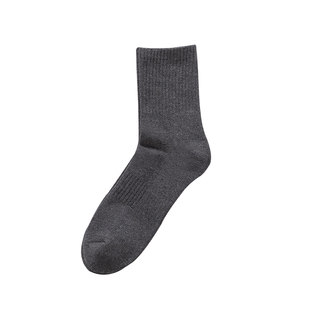 运动袜白袜子男士春夏中筒袜毛巾底防臭吸汗毛圈羽毛篮球短袜防震