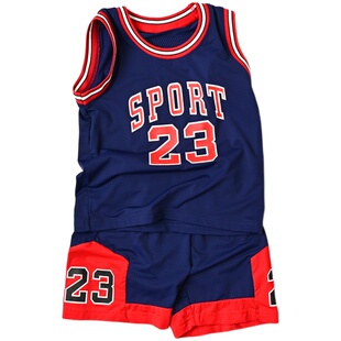 儿童网眼背心套装薄款男童女童篮球服中大童运动童装山东网店