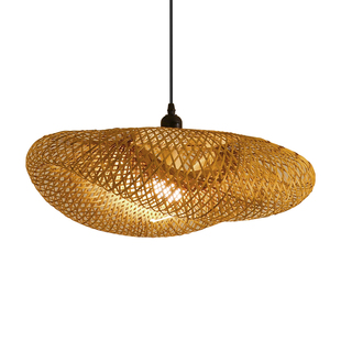 禅意新中式茶室专用吊灯民宿装饰艺术灯具复古市井风餐饮店竹编灯