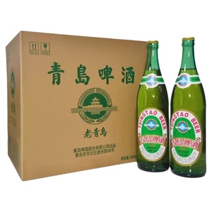 【青岛发货】一厂青岛啤酒老青岛640ml*12瓶大绿棒子登州路精酿