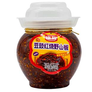 锦程豆豉红烧野山椒辣椒酱湖南特产农家自制特辣剁辣椒拌饭酱850g