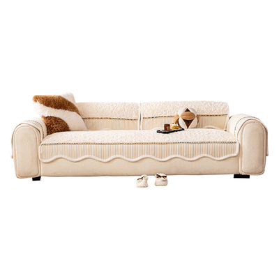 冬季新款加厚兔毛绒防滑沙发坐垫