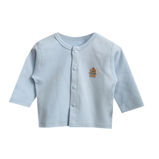 婴儿外套小月龄春秋a类纯棉上衣服无骨洋气一岁男女宝宝春装开衫