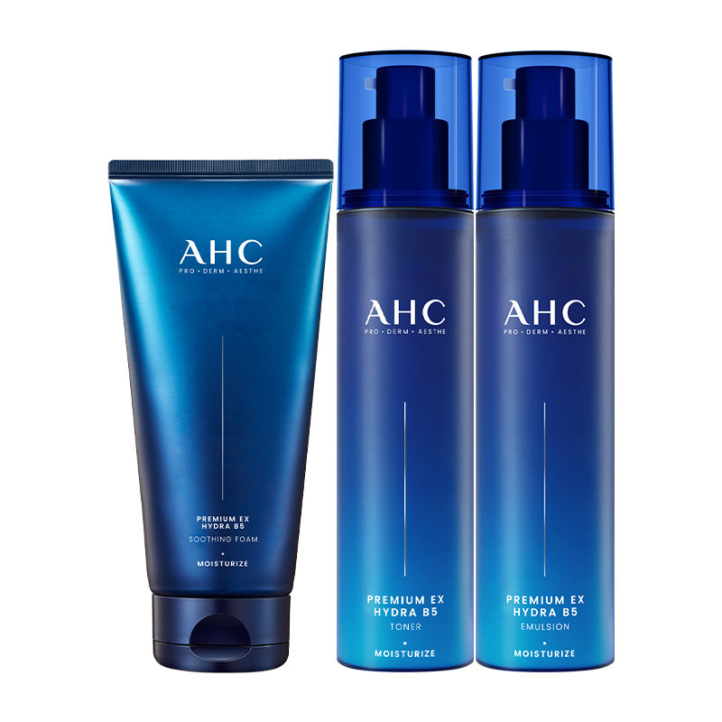 AHC爱和纯B5玻尿酸水乳洁面面部护理套装