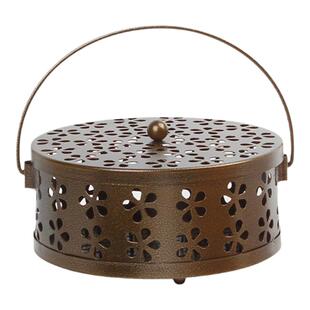 蚊香盘托家用蚊香架托盘铁艺防火防烫带盖室内创意香炉放蚊香盒子