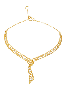 ARSIS法式复古飘带毛衣链项链