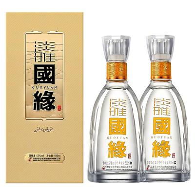 今世缘国缘淡雅国缘国缘52度白酒500ml今世缘国缘