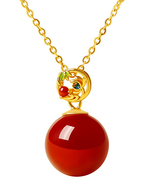 宫里上新正品天然红玛瑙项链