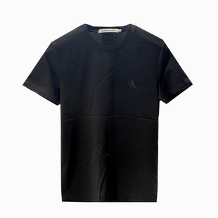 CK Jeans春夏新男士修身款无弹丝光棉刺绣Logo圆领短袖T恤J315065