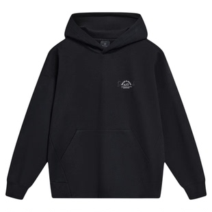 李宁卫衣秋冬新款男子韦德系列宽松加绒保暖套头连帽卫衣AWDT943