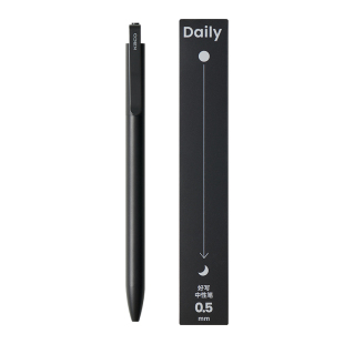 KACO 好写DAILY中性笔按动式商务签字笔单支装0.5黑芯 金属笔夹大容量800米书写办公文具速干顺滑 学生刷题笔