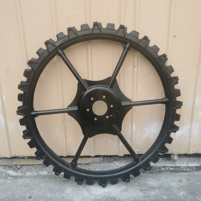 改装拖拉机插秧机打药机实心铁轮高1.1米植保机橡胶一体实心轮子