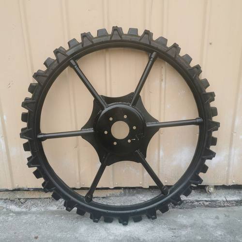 改装拖拉机插秧机打药机实心铁轮高1.1米植保机橡胶一体实心轮子