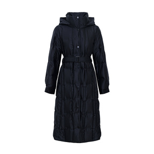 【90鹅绒】黛玛诗宽松休闲鹅绒服冬新款保暖过膝长款羽绒服女连帽