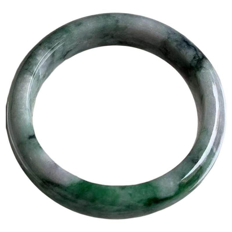 缅甸A货翡翠手镯绿色乌鸡56.6mm