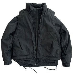 日系复古双面穿立领飞行员羽绒服男士冬季新款宽松夹克外套送马甲