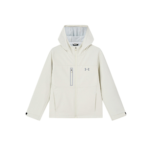 安德玛童装秋冬25新款儿童连帽外套防风梭织加厚加绒保暖休闲夹克