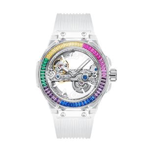 HANBORO衡宝罗表男女款学生情侣款水晶生日礼物个性自动机械表ins