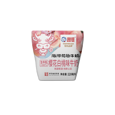 海河樱花白桃味牛奶220ml*10袋