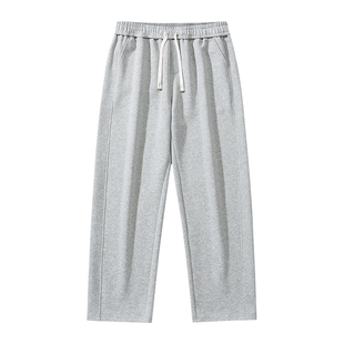 科比男秋冬加厚棉休闲运动长裤直筒宽松针织阔腿裤子篮球卫裤加绒