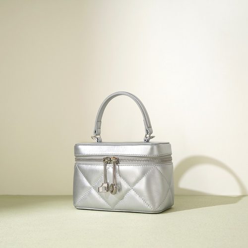 新品 mini链条盒包包女小巧百搭经典菱格小方包真皮手提斜挎单肩