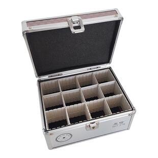 戈德豪华印章收纳箱便携式密码箱印章盒子多格收纳铝合金多功能组合网络备案公章盒财务章印章保管箱收纳包