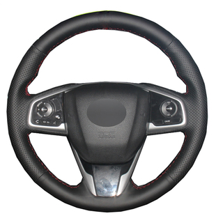 专用本田十代思域方向盘套手缝真皮皓影享域凌派CRV冬季碳纤维