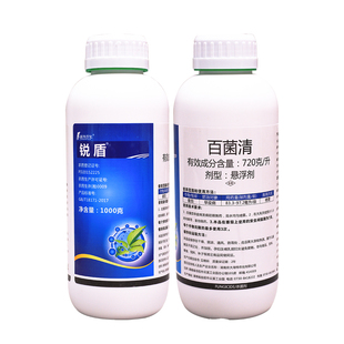锐盾72%百菌清悬浮剂果树花卉蔬菜叶斑炭疽白粉病通用杀菌剂农药