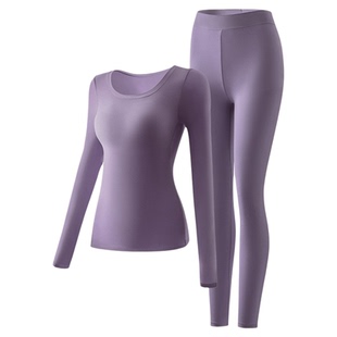 山茶花保暖内衣女士自带胸垫隐形无痕聚热显瘦保暖美肤衣秋衣秋裤