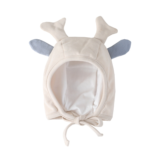 Oak mont婴儿帽子秋冬小月龄可爱圣诞麋鹿保暖男女宝宝护耳套头帽