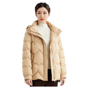 依伽依佳2023冬季新款纯色气质保暖舒适短款羽绒服外套女ESDY050