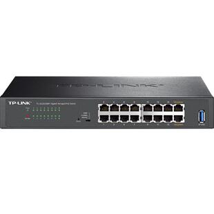普联TP-LINK TL-SG2016MP千兆16口PoE交换机110W网络监控电源供电器VLAN远程云管理环网智能识别端口汇聚国标