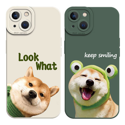 探头柴犬手机壳适用苹果系列