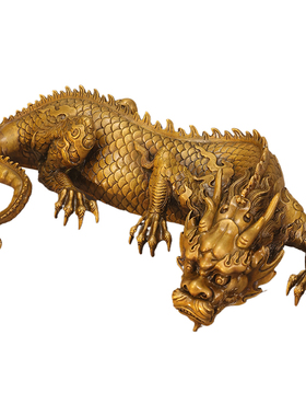 宽和纯铜非遗中式龙纹桌面摆件