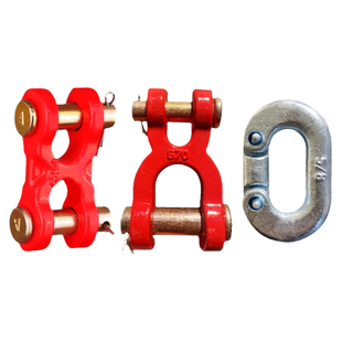 锰钢链条连接器H型X型链条连接扣双抱扣起重工具配件起重链连接头