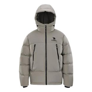 骆驼女装羽绒服2025冬季新款90绒高蓬松加厚保暖连帽面包羽绒外套