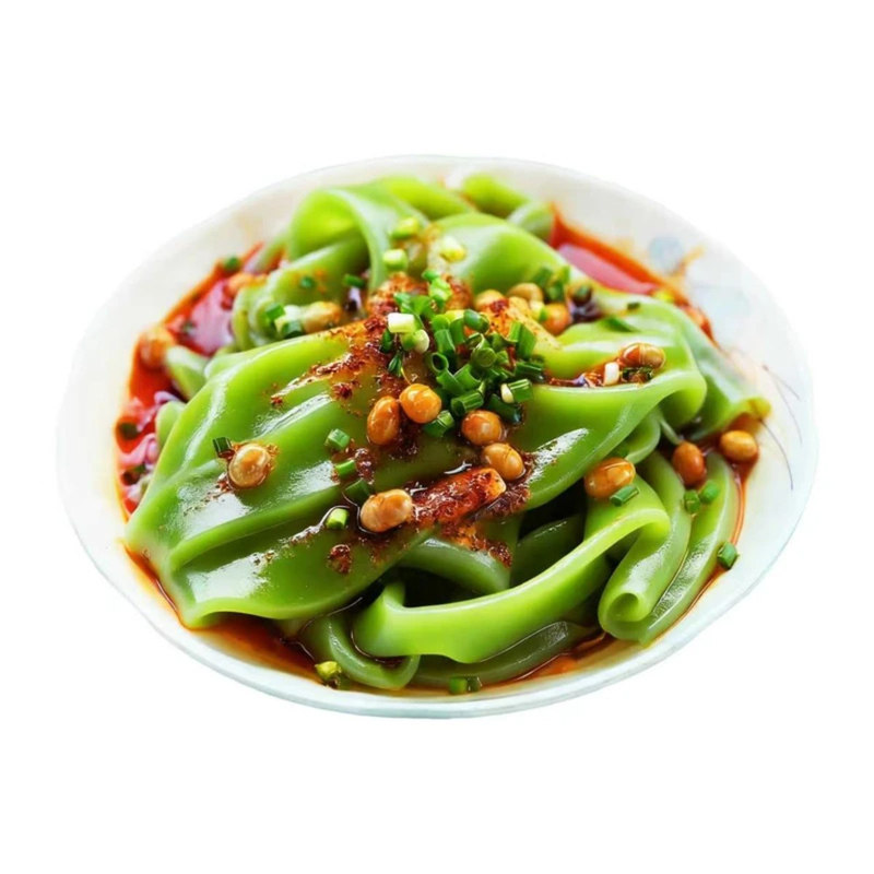 入口嘉贵州特产抹茶凉卷粉凉米皮带料包开袋即食饱腹解馋夜宵零食