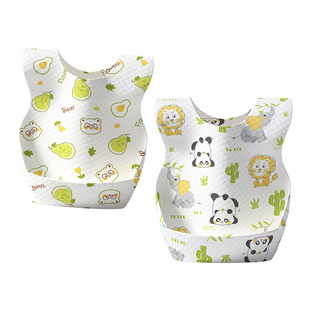 一次性围兜防水婴儿饭兜辅食宝宝幼儿童用餐喂饭吃饭防脏专用围嘴